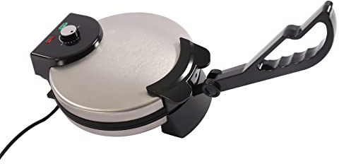 Roti Maker Elektrische Doppelseitige Heizung Tortilla Maker Hochleistungs-Gusseisen Tortilla Maker Tortilla Presse für Tacos, Arepas, Quesadillas, Empanadas, Patacones