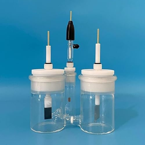 Treports H-formad elektrokemisk cell med referenselektrod - for avancerade elektrolysexperiment(50ml-50ml-30ml)