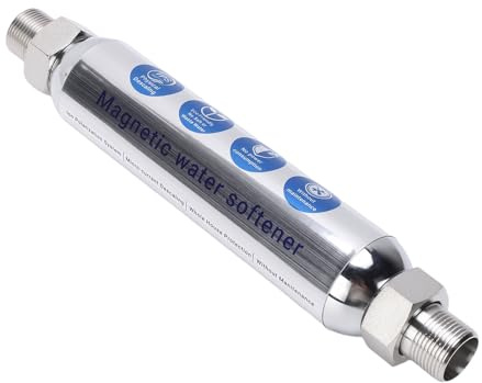 Spacnana Descalcificador de Agua para Toda la Casa, de Descalcificación de Grado Alimenticio de Acero Inoxidable con Tecnología de Polarización de Iones IPS, para Tuberías CPVC PVC PEX