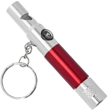 Holibanna Sifflet Multifonction d'urgence avec Boussole et Lampe Torche LED Rouge, Alliage D'aluminium Léger et Robuste, pour Camping, Randonnée et Sécurité Extérieure