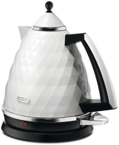 DeLonghi KBJ3001.W Brillante sfaccettato 1,7 L Cordless 3 kW Brocca Bollitore Bianco