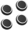 Fosmon (4 Paquete / 2 Par Analog Controller Silicona Palo Grips Cap Joystick Thumb Stick Funda para Playstation 4 / PS4 Dualshock, PS3, Xbox One/One X, Xbox 360 y Wii U Gamepad (Negro/Blanco)