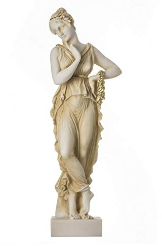 Persephone Goddess Of The Underworld vårtid guldblomma staty 25 cm