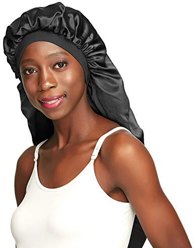 Awefeel Double-Layer Satin Sleep Cap for Long Hair, Braids, Dreadlocks, Curly Hair
