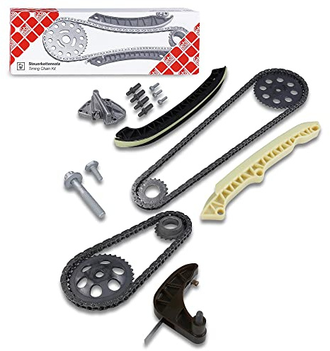 febi bilstein 107691 Steuerkettensatz für Nockenwelle und Ölpumpe , 1 Stück | Kompatibel mit: SEAT IBIZA III, SKODA FABIA I, FABIA I Combi, FABIA I Praktik, FABIA I Stufenheck, FABIA II, FABIA II Combi