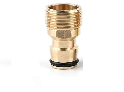 Vogueing Tool Adaptador de grifo de cocina de metal, adaptador de manguera de jardín accesorios de conector de grifo dorado y plateado macho hembra 3 4'' 1 2'' para manguera tubo de cobre (1 unidad),