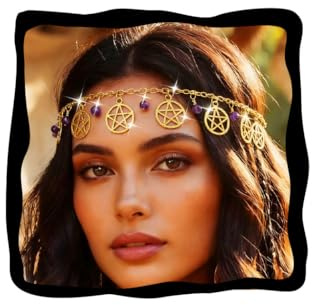 Fashband Boho-Kopfkette, Quaste, Perlen, Haarteil, Festival, Party, Haarschmuck, Goldfarben