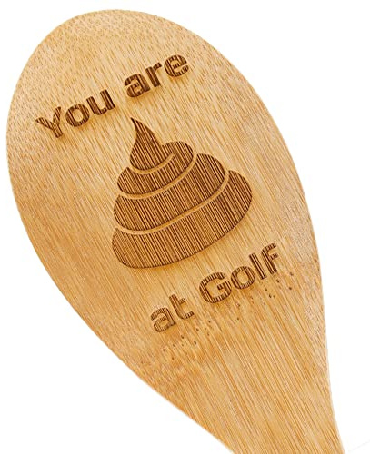 Always Looking Good Cuillère en bois gravée - Trophée de golf - Cadeau fantaisie amusant
