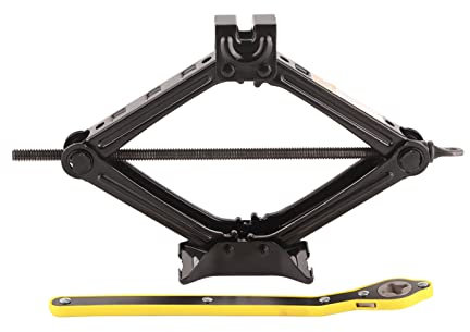 Buachois 2T Scherenwagenheber, 2000 Kg Tragfähigkeit, Stahlkonstruktion, Tragbarer Wagenheber, Auto-Handkurbelschere Mit Werkzeug, Reifenwechsel-Hebewagen Für LKW, Van, SUV