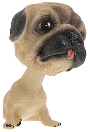 Toyvian Car Decoration Yellow Bulldog Shaking Head Dog Ornament for Car Display Decorative Accessories Suitable for