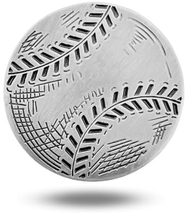 Full Metal Markers Baseball-Golfballmarker, einzigartig, magnetisch, Metall, Zubehör mit Hutclip für Damen und Herren (1 Ballmarker + 1 Hutclip)