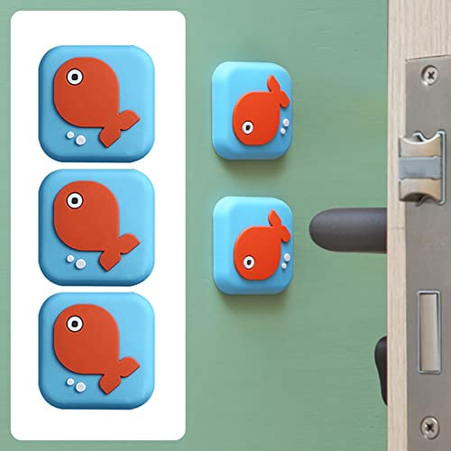 HEAGER Türstopper-Türkeilpuffer, quadratische Türstoßstangen aus Gummi, 5er-Set, Türknaufschutz for die Wand, Wandtürstopper for Wände hinter Türknäufen, Kühlschranktüren, Schranktürschutz (Farbe: B)