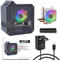 GeeekPi Mini Tower Kit with PD 27W Power Supply for Raspberry Pi 5, Raspberry Pi 5 Case with ICE Tower Cooler Active Cooler, 5.1V 5A USB C Power Adapter, 0.96'' OLED Module for Raspberry Pi 5 4GB/8GB