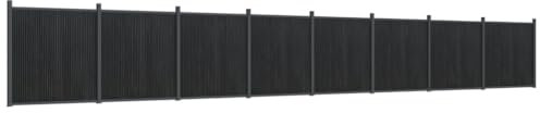 vidaXL Zaunelement Grau 1391x186 cm WPC