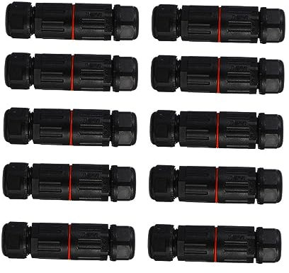 Hoement 10pezzi Connettori Elettrici Impermeabili Per Giunzione Rapida Per Illuminazione Esterna Facile Installazione e Alla