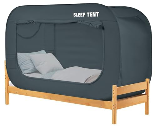 Betthimmel, Bettzelt, Traumzelt, Privatsphäre, Doppelgröße, Schlafzelte, Innenbereich, Pop-Up-Vorhänge, tragbar, atmungsaktiv, mit Moskito-Netzfenster für Kinder und Erwachsene (Matratze nicht im