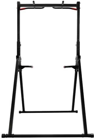 Faltbar Power Tower Dip Station, Kraftstation mit Klimmzugstange Liegestützgriffe Klimmzugstange Outdoor Freistehend Multifunktional Fitness Trainingsgerät für Klimmzugstange Liegestütze
