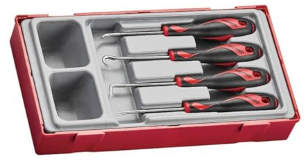 Teng Tools TTMDP Präzisions- und Dietrich-Set mit Haken und Plektren, Werkzeugablage, 4-teilig