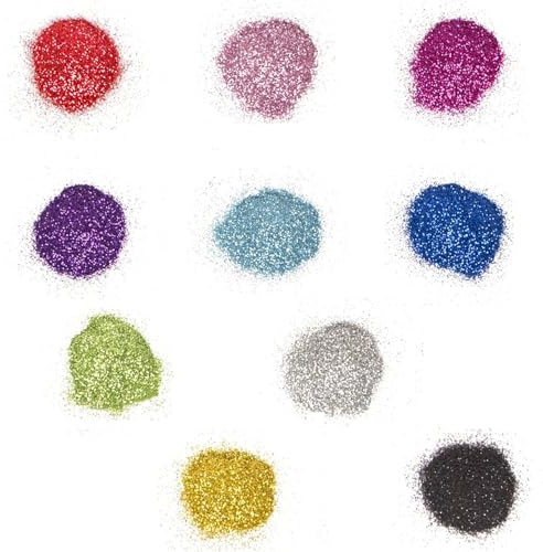 Fine Glitter, 10 Colors Extra Fine Resin Glitter for Epoxy Resin Hair Face Nail Body, 3g Each Bag