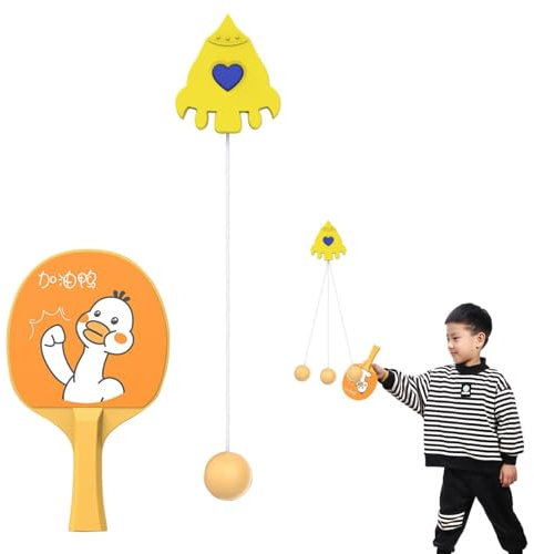 Generisch Indoor-Tischtennis Zum Aufhängen,Tragbares Tischtennis-Trainer-Set - Hängendes Pingpong-Bälle-Trainingsset Für Eltern Und -Kinder Verbessert Die Hand-Auge-Koordination