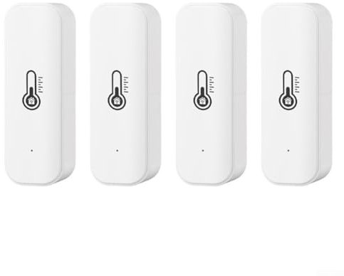 Besttoolifes Monitor di temperatura e umidità WiFi, termometro intelligente con sensore igrometro con monitor remoto e notifica, alta precisione per termometro da interno Tuya (4 pezzi) wifi)