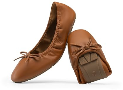 DREAM PAIRS Zapatos planos de ballet plegables con punta cuadrada para mujer, con lazo, elegantes, cómodos, ligeros, sin cordones, de vestir