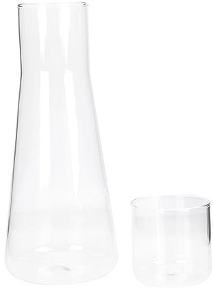 ABOOFAN Glass Ice Tea Jug 900ml Household Glass Carafe Bedside Water Carafe Convenient Water Jug Lid for Lemonade and Cold Beverages