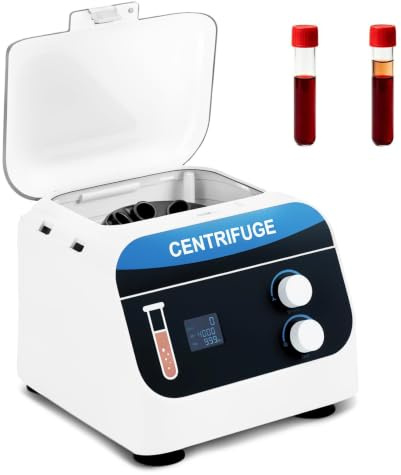 YUCHENGTECH Centrifugeuse de Laboratoire 20mlx6 0-4000 tr/min 0-999 Min | Centrifugeuse de Paillasse Électrique Centrifugeuse à Basse Vitesse 1920xg Compatible avec les Tubes Centrifuger de 5/7/10ml