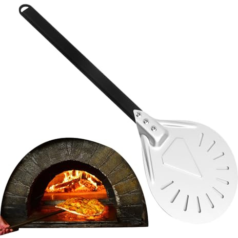 Spatola per forno per pizza | Pala girevole in acciaio da 18 cm, strumento scorrevole per cucinare, cuocere, grigliare a casa ristoranti