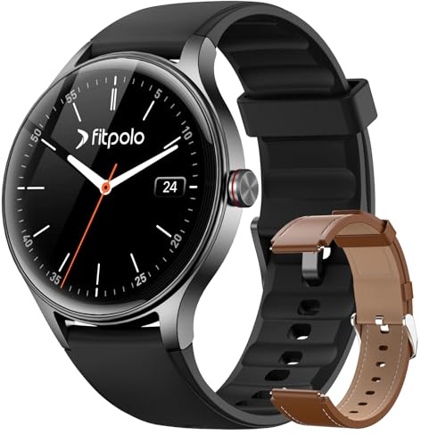 Smartwatch Herren Damen, HD AMOLED-Display Smart Watch mit Telefonfunktion/KI-Sprachassistent, Sportuhren Herren 120+ Sport IP68 Wasserdicht Fitness Tracker Schlafmonitor Herzfrequenz Schrittzähler