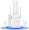 Ripetitore WiFi, potente amplificatore di segnale ripetitore wifi,amplificatore WiFi con 6 antenne, 2 porte LAN/modalità router/AP. Copertura fino a 1200 metri quadrati, adatto sia per la casa che