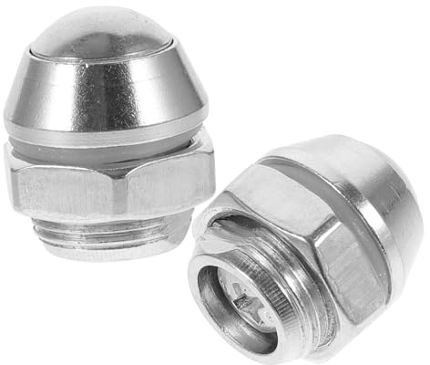 KOCKSHION Pressure Relief Valve and Safety Valve 14mm Silver Flat Replacement for Pressure Cooker Accessories 2pcs Set Compatible and Relief Systems