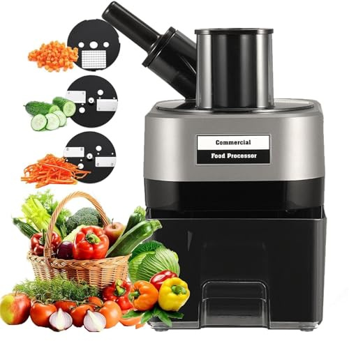 lealovengzh Procesador De Alimentos EléCtrico 3 En 1: Cortador Verduras, Rebanador, Rallador | Cortador Verduras AutomáTico,Picador Comercial Verduras Y Frutas,para Cebollas,Patatas,Repollo Y LimóN B