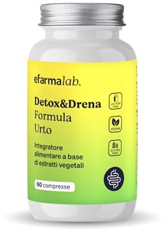 eFarmaLab Detox&Drena Formula Urto Integratore Drenante e Depurativo con Estratti di Cardo, Tarassaco, Carciofo, Boldo e Bardana | 60 Compresse | Made in Italy