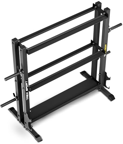 TREX SPORT Hantelablage Gewichteständer für Home Gym bis 690 kg TX-075DR | Stahl Hantelständer für Hantelscheiben, Hantelstangen, Kurzhanteln, Trainingszubehör, stabil, rutschfest