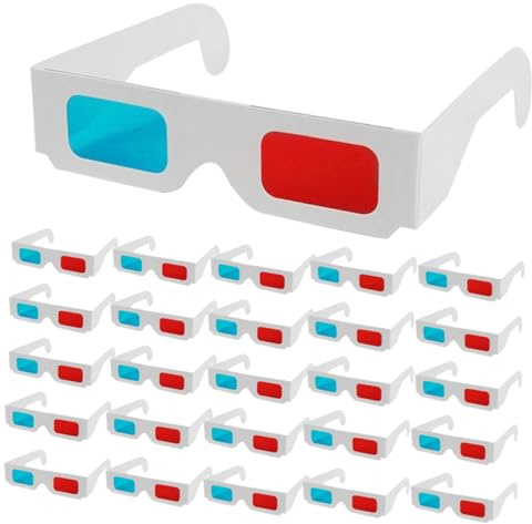 CLISPEED 70 Piezas Gafas 3D para Películas Gafas 3D De Papel Y Cartón De Papel Y Azules