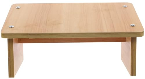 Homoyoyo Holz Tritthocker Khaki, Einstufiger Hocker für Zuhause und Büro | Rutschfeste Standfläche, Tragbar und Bequem, Kompaktes Maß für Alltag, Passend als Fußstütze