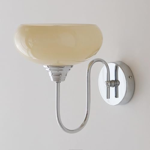MEVZHH Lampe Murale Intérieure En Verre À Cou D'Oie Pour Le Salon Et La Chambre À Coucher Élément D'Éclairage Décoratif Élégant/Jaune