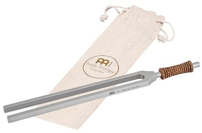 Sonic Energy TCM Therapie Stimmgabel, Element Metall (TTF-TCM-MT) | 144 Hz, 23,7 cm lang, 126 g, in Deutschland gefertigt, inkl. Hülle, vernickelter Stahl, Korkgriff