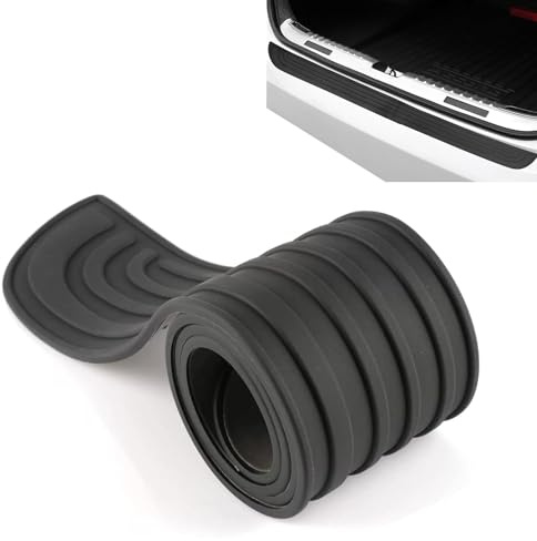 ZLXMRUT 1 Piece Rear Bumper Guard for Honda CRV 2017-2022, Trunk Door Sill Protector Plate Anti-Scratch Loading Shield Heavy Duty Soft Rubber,35.5 * 2.7 in-Black