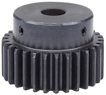 Växellåda 2M-30T Borr 8-30 mm Steg 6,28 mmYtterdiameter Tänder 64 mm Kugghjul Svartning Kolstål Tänder Höjd 20 mm (15 mm, 30T(Round Bore))