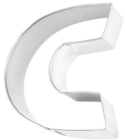 Eddingtons, Alphabet Letter Cookie Biscuit Cutter, Letter C, Stainless Steel, Silver