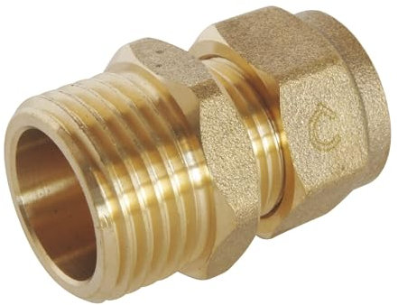 SOMATHERM FOR YOU - Compressione Raccordo diritto (vite) per PEX Ø12 pipe - Maschio 15/21 (1/2 '')