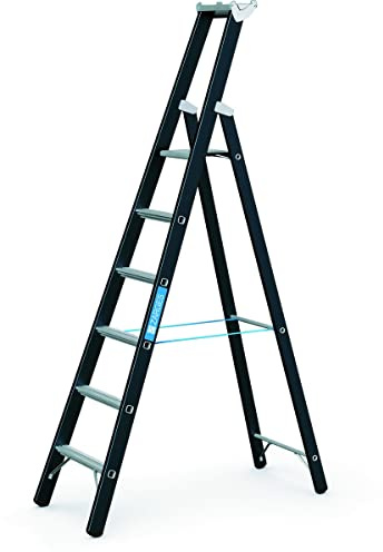 ZARGES | Schwerlast-Stehleiter | einseitig begehbar | 6 Sprossen inkl Plattform