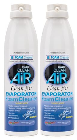 DWD2 Clean Air 2 Pack Bundle Automotive AC Coil Cleaner for Car AC condenser and evaporator Coils Air Conditioner Cleaner Spray Refresh Your Air (Lemon)