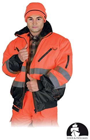 Leber&Hollman LH-XVERT-J_PBL fodrad skyddsjacka, orange, svart, L storlek
