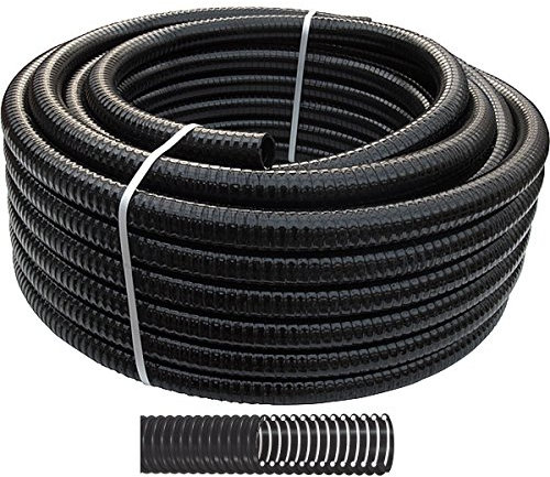 AquaForte Teichschlauch, Teich-/Spiralschlauch, 32 mm, 1 1/4 Zoll, schwarz, Meterware