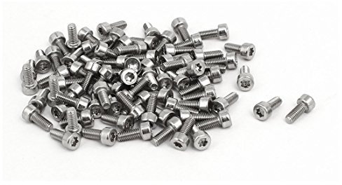 Aexit M2.5x6mm T8 Torx Drive 304 Edelstahl Torx-Zylinderschraube mit Innensechskant 80st (2b0c0f150a3898b45eef1aaff3b69d1c)