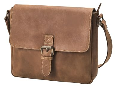 DRAKENSBERG Umhängetasche Herren Leder 'Colin' kompakte 11 Crossbody Bag, hochwertig, Vintage-Design | 4 L, Havanna-Braun, DR00402