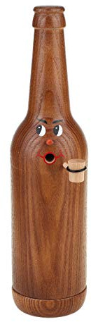 Colours-Manufaktur Räucherflasche - Räucherfigur Räuchermännchen Räuchergefäß Bier Sekt Bierflasche Jubiläum Vatertag Muttertag (Longneck 0,5 - zur individuellen Selbstgestaltung, braun)